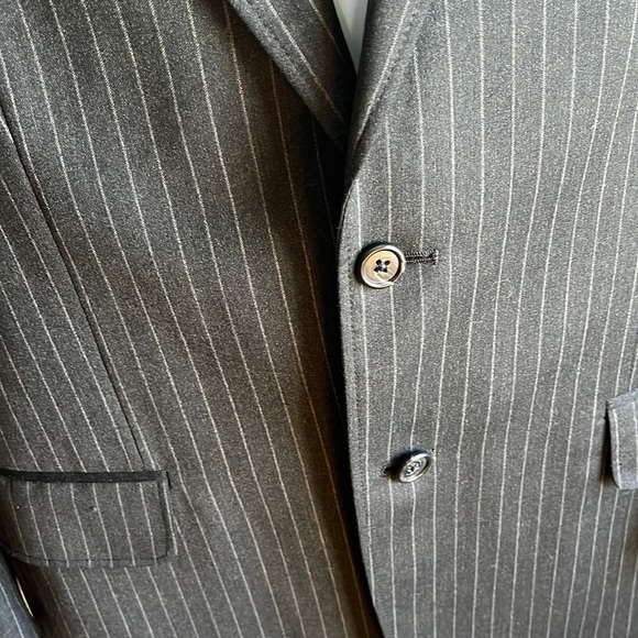 J.CREW Legacy 3 Piece Suit Pinstripes Charcoal Wool 40S - Picture 4 of 16